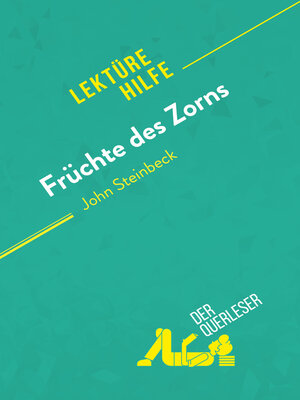 cover image of Früchte des Zorns von John Steinbeck (Lektürehilfe)